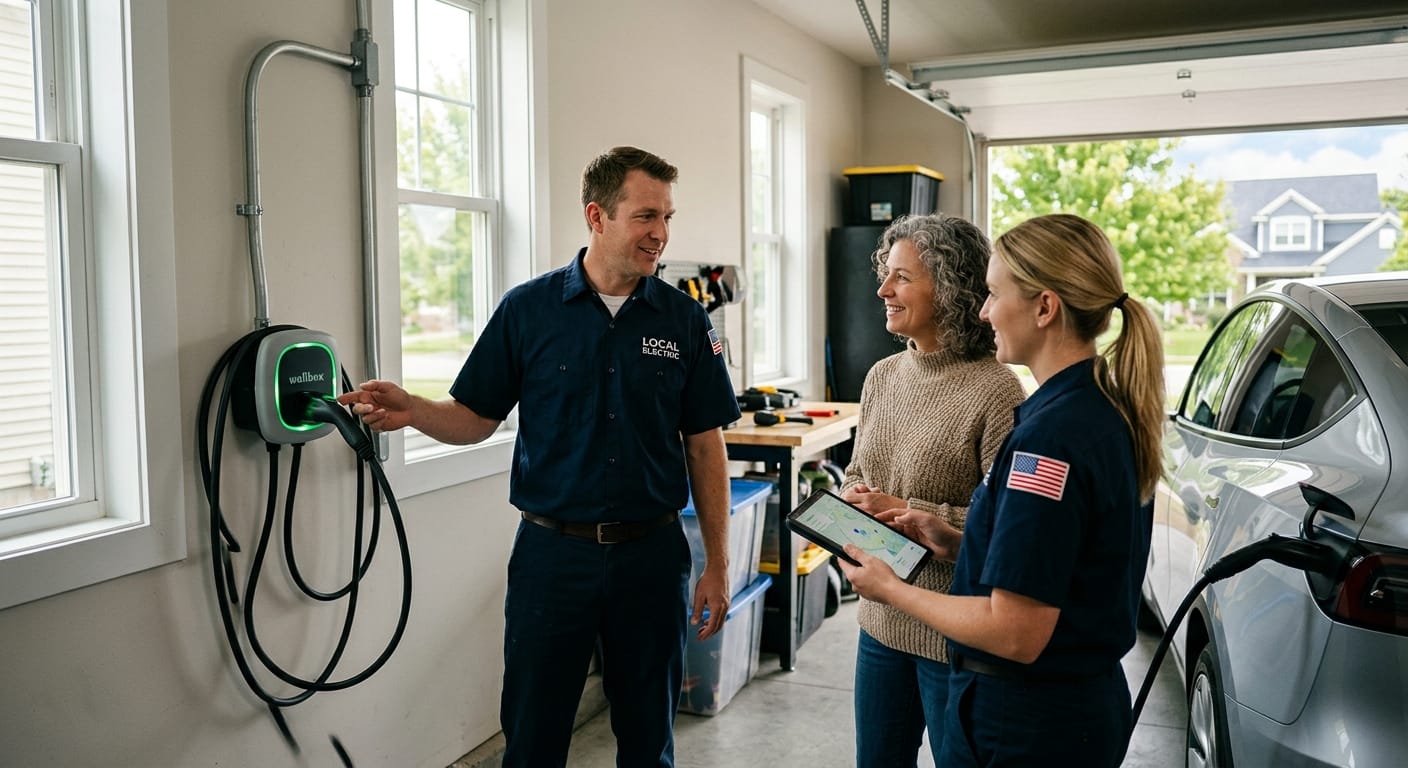 Twin Cities EV Services team and field installation highlights across residential and commercial EV charging projects